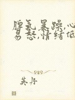 脾气暴躁,心烦易怒,情绪低落,容易哭
