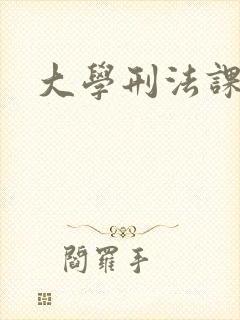 大学刑法课