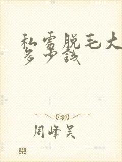 私处脱毛大概要多少钱