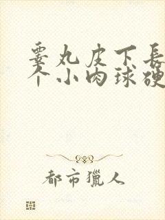 睾丸皮下长了一个小肉球硬硬的封面
