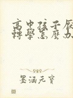 高中孩子厌学想转学怎么办封面