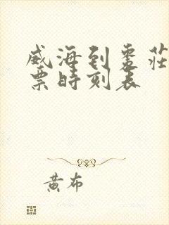 威海到枣庄汽车票时刻表封面