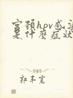 宫颈hpv感染是什么症状