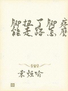 脚扭了脚疼得不能走路怎么办