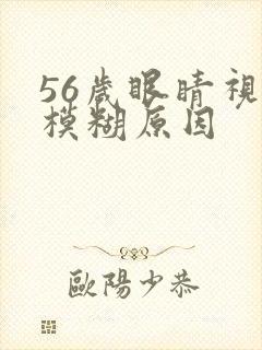 56岁眼睛视力模糊原因封面