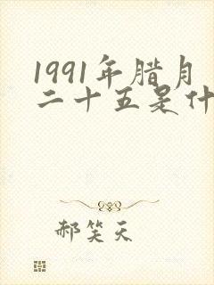 1991年腊月二十五是什么命