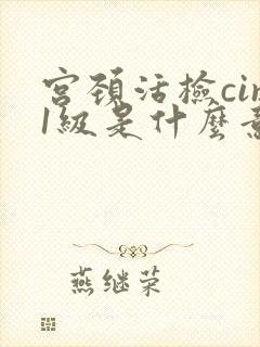 宫颈活检cin1级是什么意思?