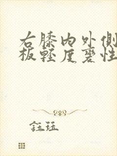 右膝内外侧半月板轻度变性