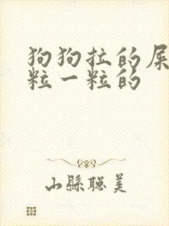 狗狗拉的屎硬一粒一粒的