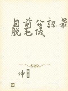 目前公认最好的脱毛仪