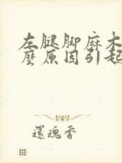 左腿脚麻木是什么原因引起的