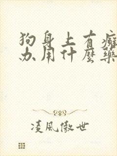 狗身上有癣怎么办用什么药好