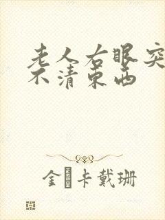 老人右眼突然看不清东西封面