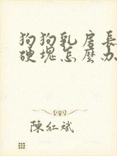 狗狗乳房长了个硬块怎么办封面
