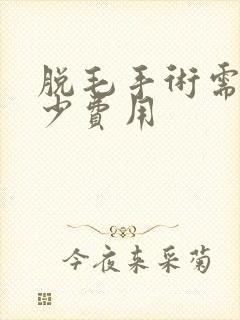 脱毛手术需要多少费用