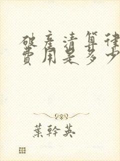 破产清算律师的费用是多少封面