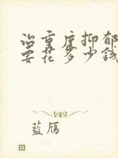 治重度抑郁一般要花多少钱