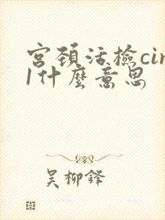 宫颈活检cin1什么意思封面