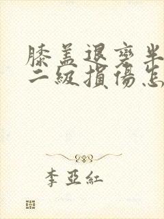膝盖退变半月板二级损伤怎么治