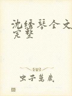 沈绣琴全文阅读完整