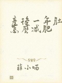 产后一年肚子大怎么减肥