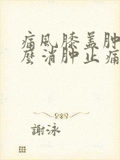 痛风膝盖肿痛怎么消肿止痛