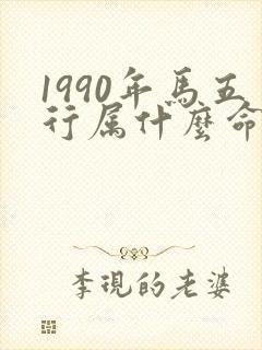 1990年马五行属什么命缺什么