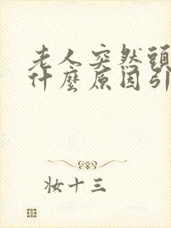 老人突然头晕是什么原因引起的