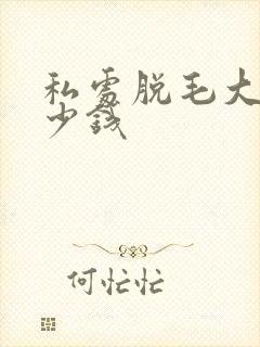 私处脱毛大概多少钱