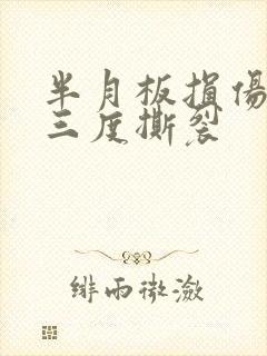 半月板损伤后角三度撕裂