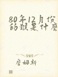 80年12月份的猴是什么命