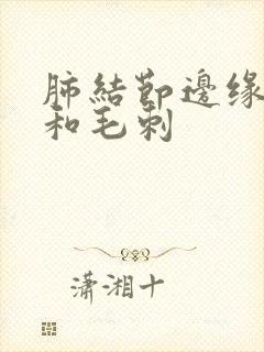 肺结节边缘毛糙和毛刺