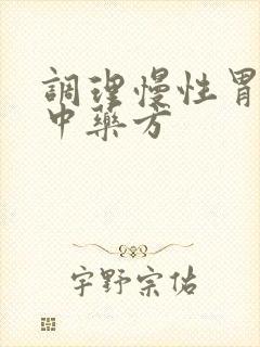 调理慢性胃炎的中药方封面