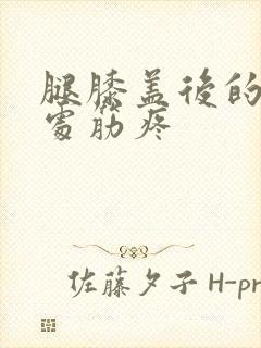 腿膝盖后的腿窝处筋疼