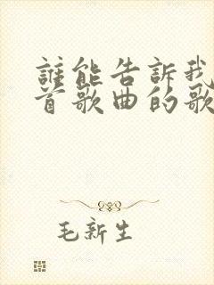 谁能告诉我是哪首歌曲的歌词