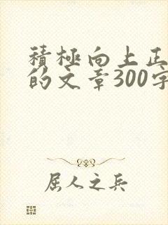积极向上正能量的文章300字