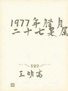 1977年腊月二十七是属蛇还是马