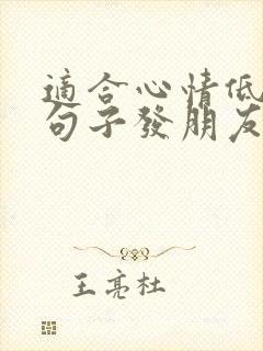 适合心情低落的句子发朋友圈