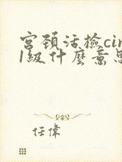 宫颈活检cin1级什么意思封面
