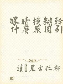 眼睛模糊干痒是什么原因引起的