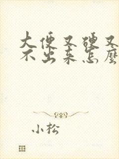 大便又硬又干拉不出来怎么办封面