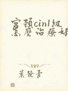 宫颈cin1级怎么治疗好