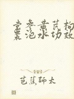 党参黄芪枸杞红枣泡水功效封面