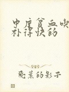 中度贫血吃什么补得快的