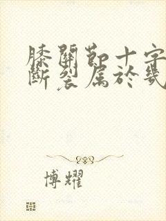 膝关节十字韧带断裂属于几级伤残