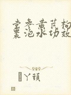 党参黄芪枸杞红枣泡水功效封面