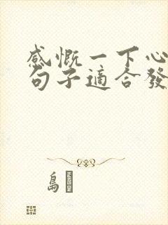 感慨一下心情的句子适合发朋友圈