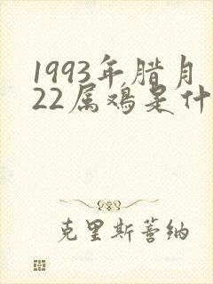 1993年腊月22属鸡是什么命