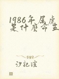 1986年属虎是什么命五行