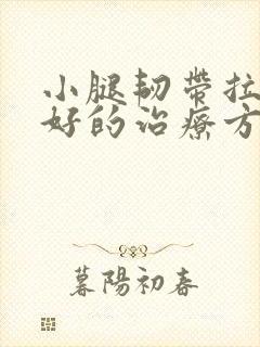 小腿韧带拉伤最好的治疗方法